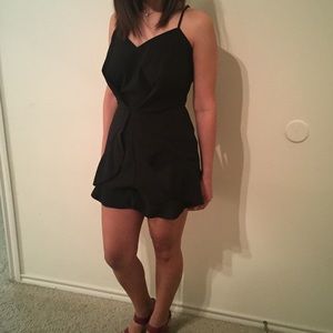 Gianni Bini Black Romper with Ruffles- Small